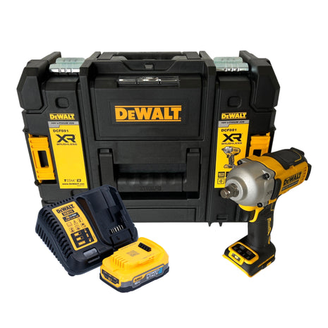 DeWalt DCF 891 E1T Clé à choc 18 V 1084 Nm 1/2'' Brushless + 1x batterie Powerstack 1,7 Ah + chargeur + TSTAK