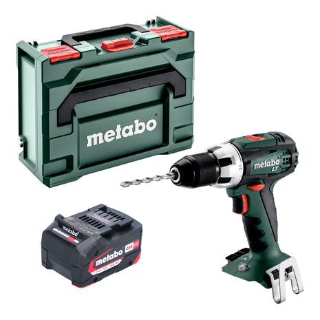 Metabo BS 18 LT cordless drill driver 18 V 60 Nm + 1x rechargeable battery 4.0 Ah + metaBOX - without charger