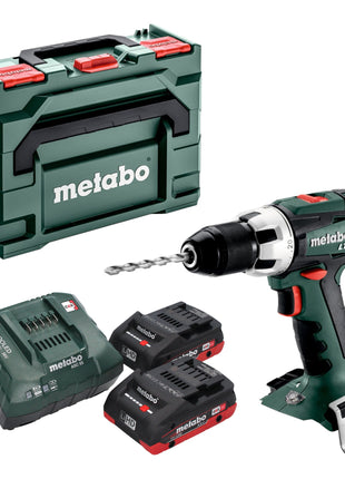 Metabo BS 18 LT Perceuse-visseuse sans fil 18 V 60 Nm ( 602102800 ) + 2x batterie LiHD 4,0 Ah + chargeur + metaBOX