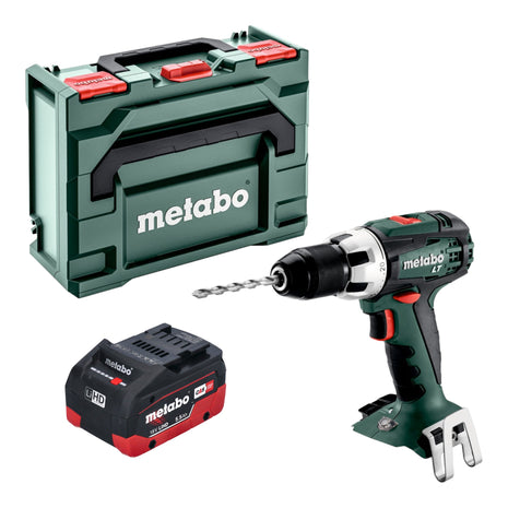 Metabo BS 18 LT akumulatorowa wiertarko-wkrętarka 18 V 60 Nm + 1x akumulator LiHD 5,5 Ah + metaBOX - bez ładowarki