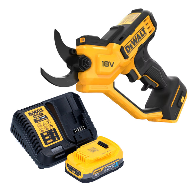 Tijeras de podar sin cable DeWalt DCMPP 568 E1 18 V 38 mm + 1x batería Powerstack 1,7 Ah + cargador