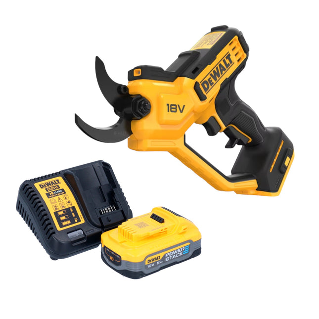 DeWalt DCMPP 568 H1 forbici da potatura a batteria 18 V 38 mm + 1x batteria Powerstack 5,0 Ah + caricatore