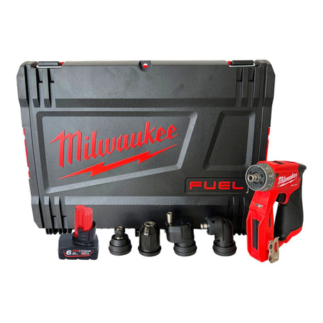 Taladro atornillador inalámbrico Milwaukee M12 FDDXKIT-601X 12V 34 Nm sin escobillas + 1x batería 6,0 Ah + caja HD - sin cargador