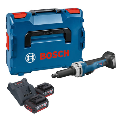 Bosch GGS 18V-23 PLC Amoladora recta profesional a batería 18 V sin escobillas + 2x acumulador 4,0 Ah + cargador + L-Boxx