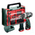 Metabo Powermaxx BS Basic Set Perceuse-visseuse sans fil 12 V 34 Nm ( 600080710 ) + 2x batterie 2,0 Ah + chargeur + 41 pcs. kit d'accessoires + coffret