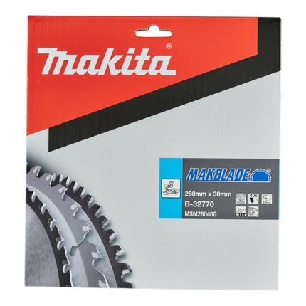 Makita MAKBLADE circular saw blade 260 x 30 x 2.3 mm 40 teeth ( B-32770 ) for wood