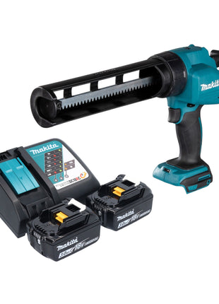 Makita DCG 180 RF cordless cartridge gun 18 V + 2x rechargeable battery 3.0 Ah + charger