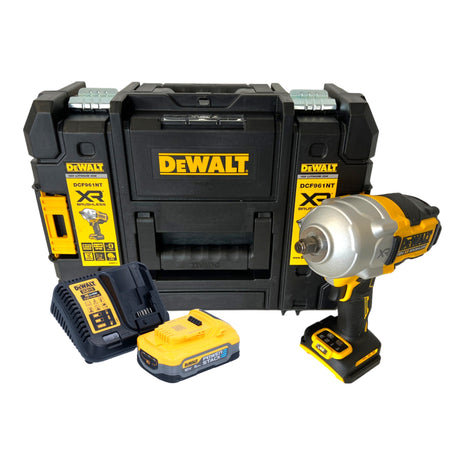 DeWalt DCF 961 H1T cordless impact wrench 18 V 1632 Nm 1/2" brushless + 1x Powerstack battery 5.0 Ah + charger + TSTAK