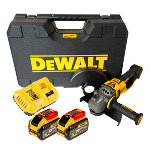 DeWalt DCG 460 X2K Akku Winkelschleifer 54 V FlexVolt 230 mm Brushless + 2x Akku 9,0 Ah + Ladegerät + Koffer