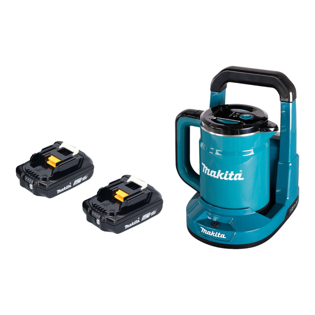 Makita DKT 360 A2 Hervidor de agua sin cable 36 V ( 2x 18 V ) 0,8 L + 2x batería recargable 2,0 Ah - sin cargador