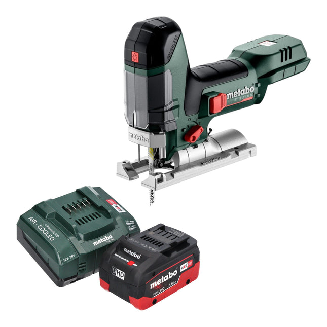 Metabo ST 18 LT 130 BL sierra de calar sin cable 18 V 130 mm sin escobillas + 1x batería LiHD 5,5 Ah + cargador