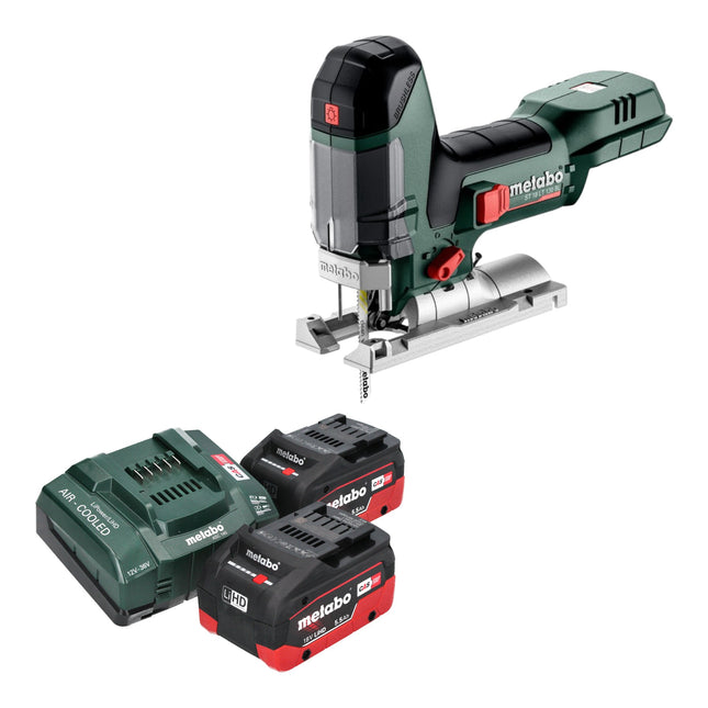 Metabo ST 18 LT 130 BL sierra de calar sin cable 18 V 130 mm sin escobillas + 2x batería LiHD 5,5 Ah + cargador