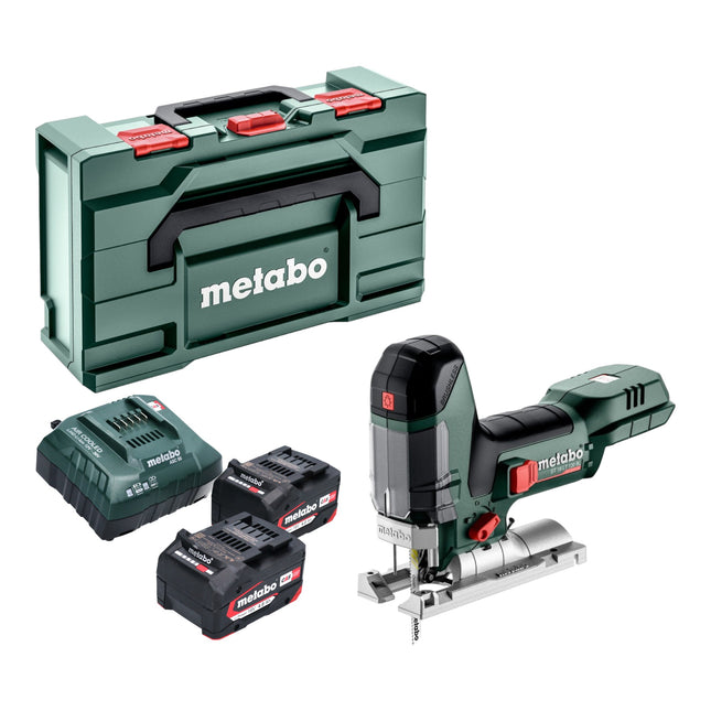 Metabo ST 18 LT 130 BL sierra de calar sin cable 18 V 130 mm sin escobillas + 2x batería 4,0 Ah + cargador + metabox