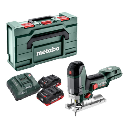 Seghetto alternativo a batteria Metabo ST 18 LT 130 BL 18 V 130 mm senza spazzole + 2x batteria LiHD 4,0 Ah + caricatore + metabox