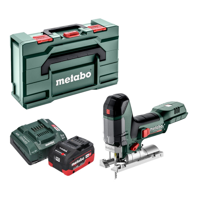 Metabo ST 18 LT 130 BL sierra de calar sin cable 18 V 130 mm sin escobillas + 1x batería LiHD 5,5 Ah + cargador + metabox