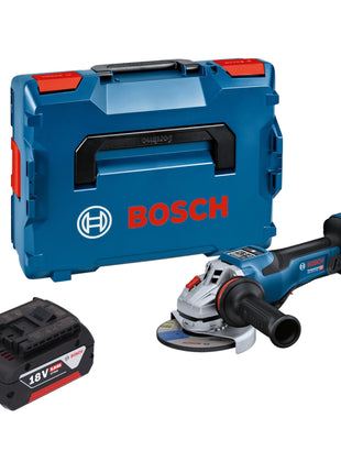 Bosch GWS 18V-15 PSC Smerigliatrice angolare professionale a batteria 18 V 125 mm BITURBO Brushless + 1x batteria ricaricabile 5,0 Ah + L-Boxx - senza caricabatterie