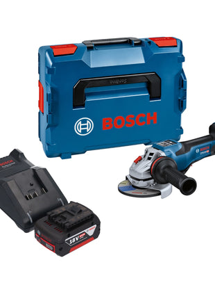 Bosch GWS 18V-15 PSC Smerigliatrice angolare professionale a batteria 18 V 125 mm BITURBO Brushless + 1x batteria ricaricabile 5,0 Ah + caricabatteria + L-Boxx