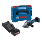 Bosch GWS 18V-15 PSC Professional Meuleuse angulaire sans fil 18 V 125 mm BITURBO Brushless + 1x batterie 5,0 Ah + chargeur + L-Boxx