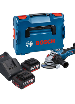 Bosch GWS 18V-15 PSC Profesjonalna akumulatorowa szlifierka kątowa 18 V 125 mm BITURBO Brushless + 2x akumulator 5,0 Ah + ładowarka + L-Boxx