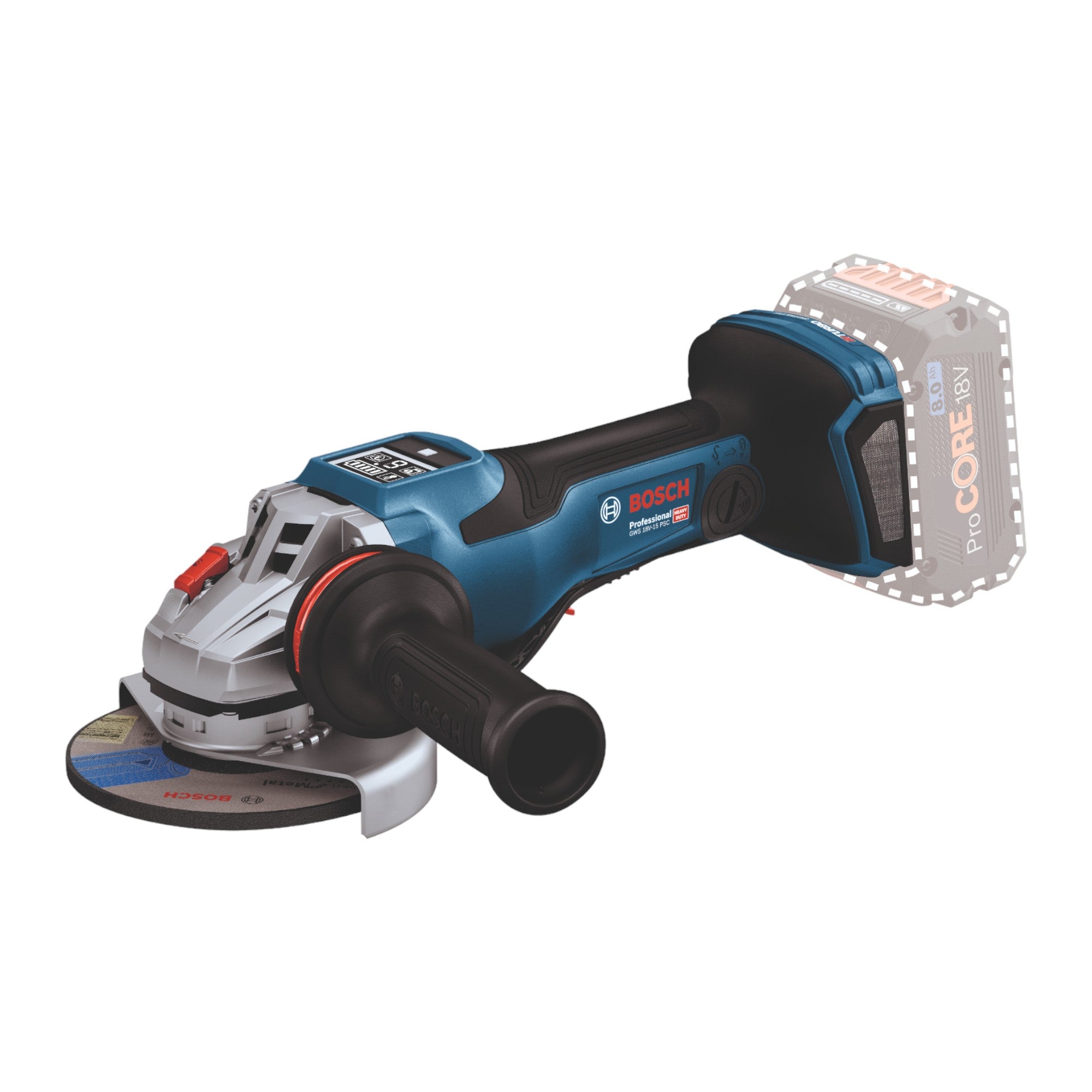 Bosch GWS 18V 15 PSC Professional Akku Winkelschleifer 18 V 125 mm BITURBO Brushless 1x ProCORE Akku 8 0 Ah L Boxx ohne Ladegeraet 2 - toolbrothers