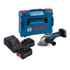 Bosch GWS 18V-15 PSC Professional Meuleuse angulaire sans fil 18 V 125 mm BITURBO Brushless + 2x batterie ProCORE 8,0 Ah + chargeur + L-Boxx