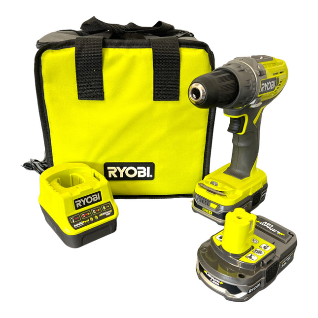 Ryobi R18DD3-215S cordless drill driver 18 V 50 Nm ( 5133003774 ) + 2x battery 1.5 Ah + charger + bag