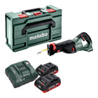 Akumulatorowa pilarka szablasta Metabo SSEP 18 LT 18 V 32 mm + 2x akumulator LiHD 4,0 Ah + ładowarka + Metabox
