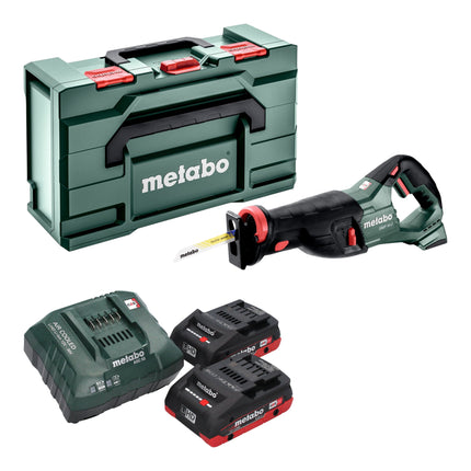 Akumulatorowa pilarka szablasta Metabo SSEP 18 LT 18 V 32 mm + 2x akumulator LiHD 4,0 Ah + ładowarka + Metabox