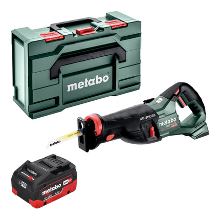 Metabo SSEP 18 LT BL sierra de sable sin cable 18 V 32 mm sin escobillas + 1x batería LiHD 8,0 Ah + metabox - sin cargador