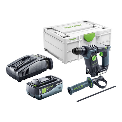 Festool BHC 18-Basic cordless hammer drill 18 V 1.8 J SDS Plus Brushless + 1x rechargeable battery 8.0 Ah + quick charger + Systainer
