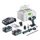 Festool TPC 18 4 I Basic Set Akku Schlagbohrschrauber 18 V 75 Nm Brushless 2x Akku 8 0 Ah Schnellladegeraet Systainer 0 - toolbrothers