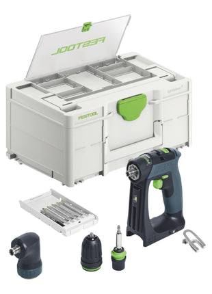 Festool CXS 18 Basic Set Taladro atornillador inalámbrico 18 V 40 Nm sin escobillas + 1x batería 4,0 Ah + cargador rápido + Systainer