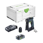 Akumulatorowa wiertarko-wkrętarka Festool CXS 18-Basic 18 V 40 Nm bezszczotkowa + 1x akumulator 4,0 Ah + szybka ładowarka + systainer