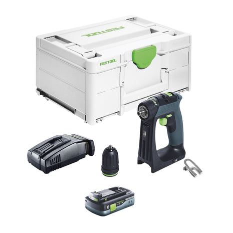 Festool CXS 18-Basic cordless drill driver 18 V 40 Nm brushless + 1x rechargeable battery 4.0 Ah + quick charger + systainer