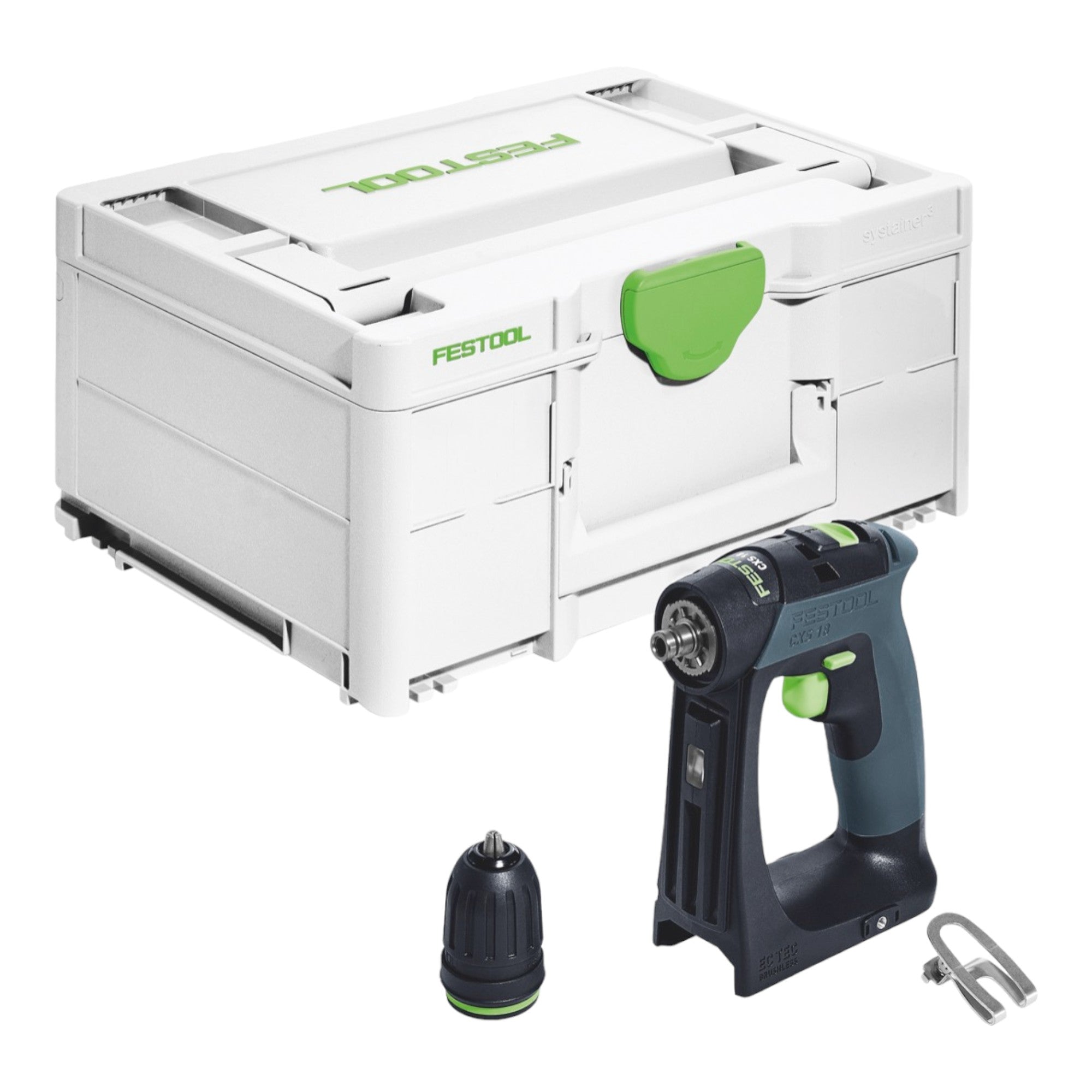 Festool CXS 18 Basic Akku Bohrschrauber 18 V 40 Nm Brushless 1x Akku 4 0 Ah Schnellladegeraet Systainer 1 - toolbrothers
