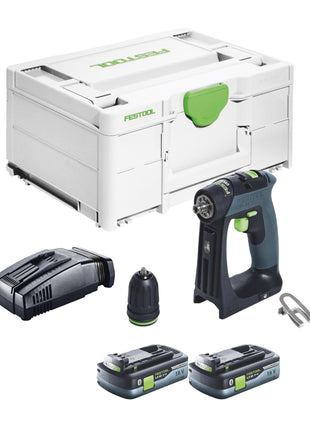 Trapano avvitatore a batteria Festool CXS 18-Basic 18 V 40 Nm brushless + 2x batteria ricaricabile 4,0 Ah + caricatore rapido + systainer