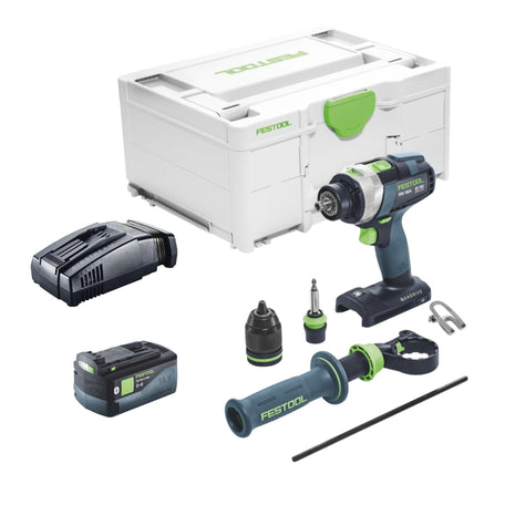 Festool TPC 18/4 I-Basic Perceuse-visseuse à percussion sans fil 18 V 75 Nm + 1x batterie 5,0 Ah + étui à chargement rapide + Systainer