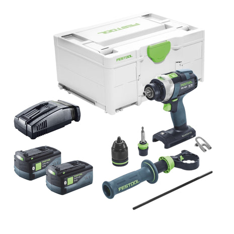 Festool TPC 18/4 I-Basic Perceuse-visseuse à percussion sans fil 18 V 75 Nm + 2x batterie 5,0 Ah + étui à chargement rapide + Systainer