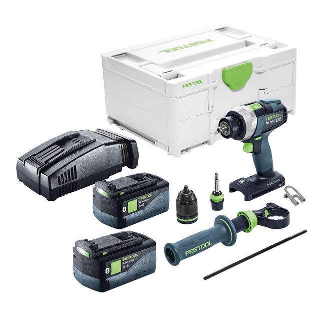 Festool TDC 18/4 I-Basic cordless drill driver 18 V 75 Nm brushless + 2x rechargeable battery 5.0 Ah + quick charger + systainer