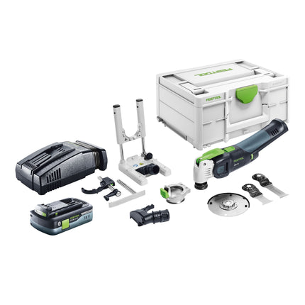 Festool VECTURO OSC 18 E-Basic Set cordless oscillating tool 18 V Starlock Max Brushless + 1x rechargeable battery 4.0 Ah + quick charger + systainer