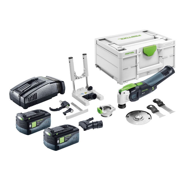 Festool VECTURO OSC 18 E-Basic Set cordless oscillating tool 18 V Starlock Max Brushless + 2x rechargeable battery 5.0 Ah + quick charger + systainer