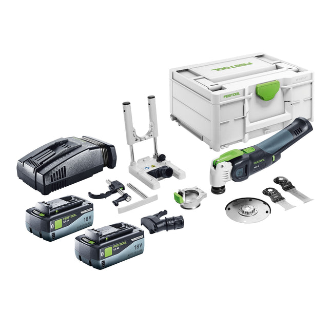 Festool VECTURO OSC 18 E-Basic Set cordless oscillating tool 18 V Starlock Max Brushless + 2x battery 8.0 Ah + quick charger + Systainer