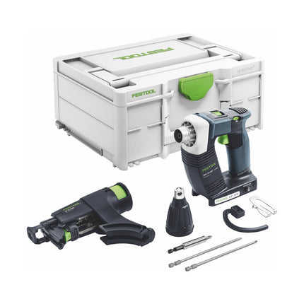 Festool DURADRIVE DWC 18-4500 Atornillador básico sin cable para la construcción 18 V 14 Nm sin escobillas + 2x batería recargable 5,0 Ah + cargador rápido + systainer