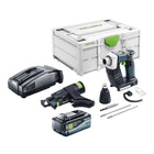 Festool DURADRIVE DWC 18-2500 Basic cordless construction screwdriver 18 V 18 Nm brushless + 1x rechargeable battery 8.0 Ah + quick charger + systainer