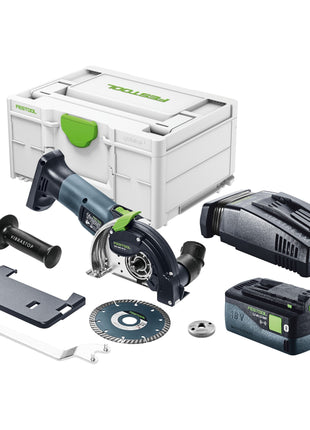 Festool DSC-AGC 18-125 FH EB-Basic sistema di taglio a mano libera a batteria 18 V 125 mm brushless + 1x batteria ricaricabile 5,0 Ah + caricatore rapido + systainer