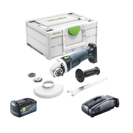 Festool AGC 18-125 EB-Basic Meuleuse d'angle sans fil 18 V 125 mm Brushless + 1x batterie 5,0 Ah + étui à chargement rapide + Systainer