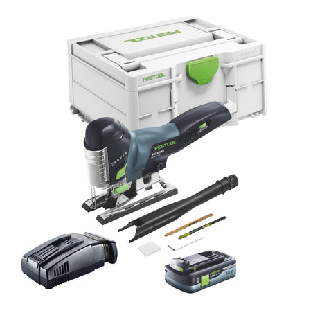 Festool CARVEX PSC 420 EB-Basic sierra de calar pendular a batería 18 V 120 mm sin escobillas + 1x batería 4,0 Ah + cargador rápido + systainer