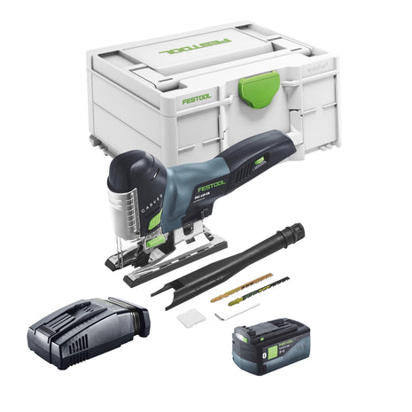 Festool CARVEX PSC 420 EB-Basic cordless pendulum action jigsaw 18 V 120 mm brushless + 1x rechargeable battery 5.0 Ah + quick charger + Systainer