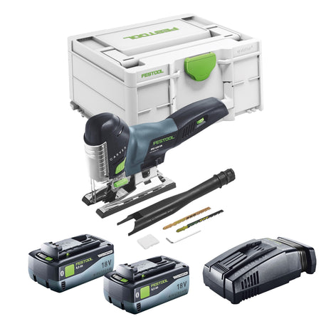 Festool CARVEX PSC 420 EB-Basic Scie sauteuse pendulaire sans fil 18 V 120 mm Brushless + 2x batterie 8,0 Ah + kit de charge rapide + Systainer