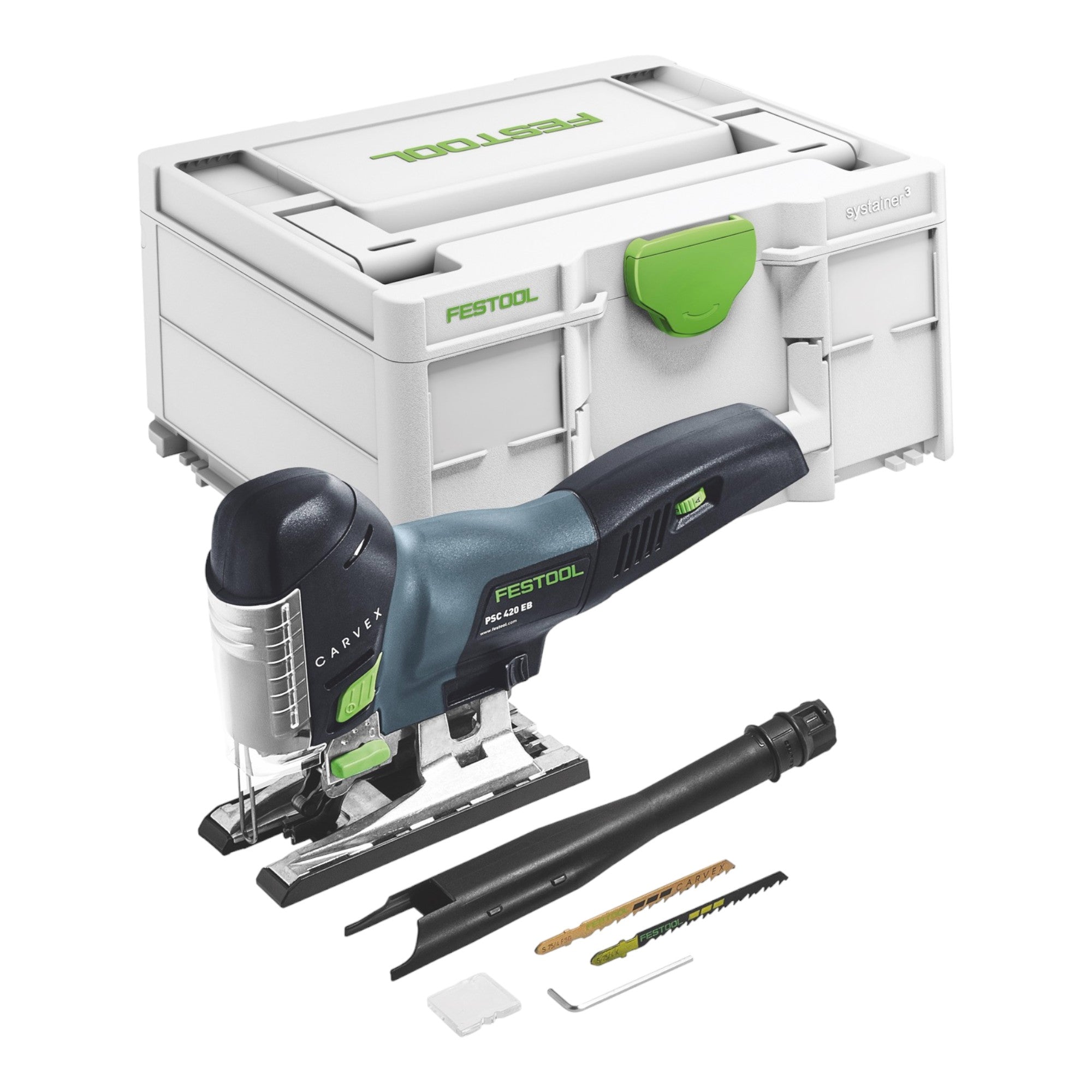 Festool CARVEX PSC 420 EB Basic Akku Pendelstichsaege 18 V 120 mm Brushless 2x Akku 8 0 Ah Schnellladegeraet Systainer 1 - toolbrothers